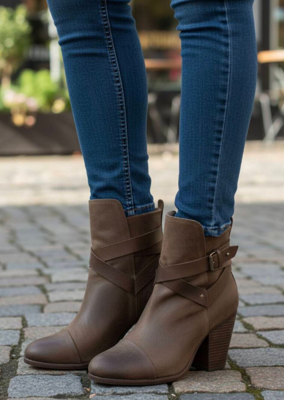 RAG & BONE Kinsey Waxed Leather Strappy Heeled Ankle Boot Size EUR36.5/US6.5
